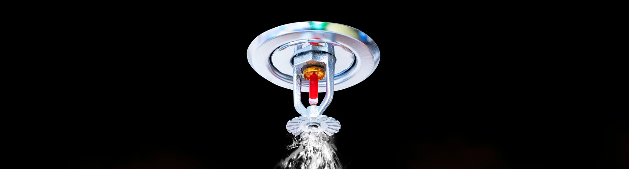 fire sprinkler running